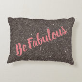 素晴感動的らしいブラックグリッター アクセントクッション (裏面)