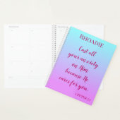 素晴感動的らしいブルーとピンクグラデーション色 プランナー手帳 (ディスプレー)