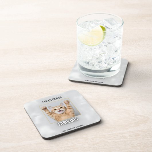 素晴生まれらしいコースター | 猫おもしろいプレゼント コースター (右側)