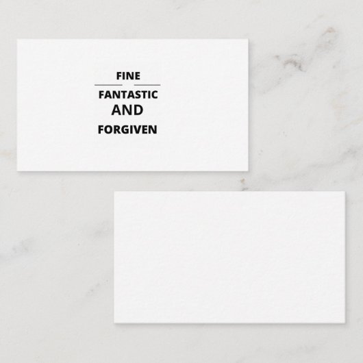 素晴素晴らしらしく許される 名刺 (正面/裏面)