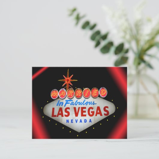 素晴結婚したらしいラスベガスの結婚発表で 案内ポストカード (スタンド正面)