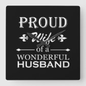 素晴誇りを持ったらしい夫の妻 スクエア壁時計 (正面)