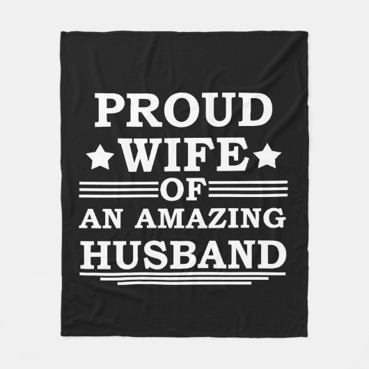 素晴誇りを持ったらしい夫の妻 フリースブランケット (正面)