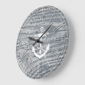 素朴いかりのカラー仕上げ ラージ壁時計 (傾斜)