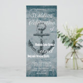 素朴いかり垂直結婚式招待状 招待状 (スタンド正面)