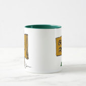 素朴おもしろいおもしろいのFishin表現のロゴ マグカップ (中央)