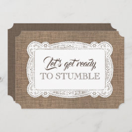 素朴おもしろいメイド・オブ・オーナー(花嫁付き添い人) 招待状