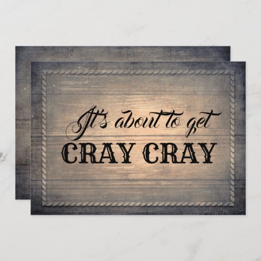 素朴おもしろいメイド・オブ・オーナー（花嫁付き添い人） 招待状 (正面/裏面)