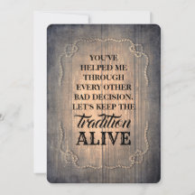 素朴おもしろいメイド・オブ・オーナー（花嫁付き添い人）