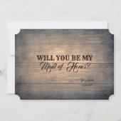 素朴おもしろいメイド・オブ・オーナー(花嫁付き添い人) 招待状 (裏面)