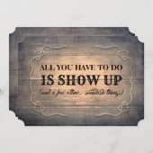 素朴おもしろいメイド・オブ・オーナー(花嫁付き添い人) 招待状 (正面/裏面)