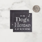 素朴おもしろい引っ越しました犬の移動発表 ノートカード (正面/裏面インサイチュ)