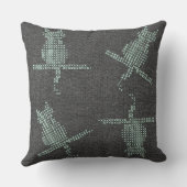 素朴おもしろい猫がモノグラム クッション (裏面)