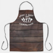 素朴おもしろい男性へ料理- '料理食品' エプロン (正面)