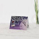 素朴おエレガントり結婚さん紫 サンキューカード (正面)