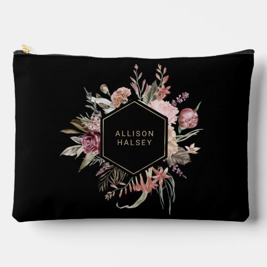 素朴お名前のワイルドフラワーフローラ アクセサリーポーチ (正面)