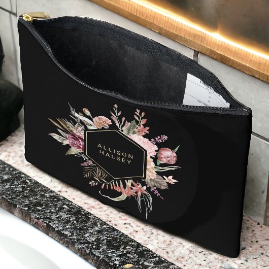 素朴お名前のワイルドフラワーフローラ アクセサリーポーチ