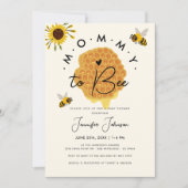 素朴お母さん赤ちゃん男女兼用シャワー 招待状 (正面)