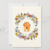 素朴お母さん赤ちゃん男女兼用シャワー 招待状 (裏面)