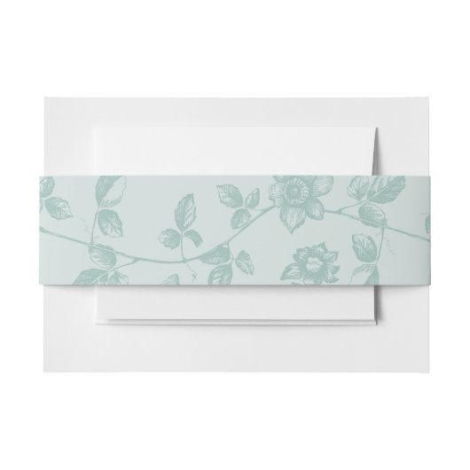 素朴お洒落フローラ結婚の 招待状ベリーバンド (正面例)