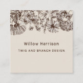 素朴お洒落花 スクエア名刺 (正面)