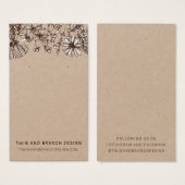 素朴お洒落輪花イヤリングディスプレイカード (正面&裏面)