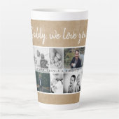 素朴お父さん家族パパ写真集 カフェラテマグ (正面)