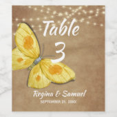 素朴お祝いテーブル番号ワインラベル ワインラベル (シングルラベル)