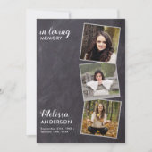 素朴お祝い撮影コラージュ記念 招待状 (正面)