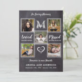 素朴お祝い撮影コラージュ記念 招待状 (スタンド正面)