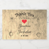 素朴お結婚礼かわいいシックなミニ スパークリングワインラベル (シングルラベル)