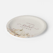 素朴かぼちゃと花秋ブライダルシャワー ペーパープレート (アングル)