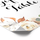 素朴かぼちゃのギフトテーブルの看板 ポスター (角)