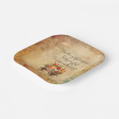 素朴かぼちゃのワゴン感謝祭紙プレート ペーパープレート (傾斜あり)