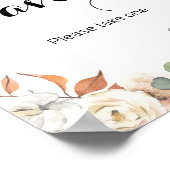 素朴かぼちゃの水色お気に入り看板 ポスター (角)