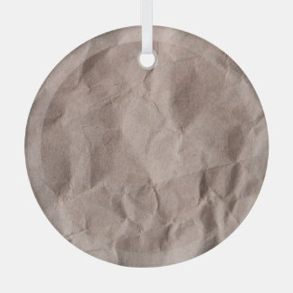 素朴くしゃくしゃになった紙:ヴィンテージテクスチャ ガラスオーナメント