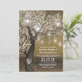 素朴さくらんぼツリーとストリングラ結婚イト 招待状 (スタンド正面)