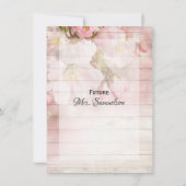 素朴さくらんぼブロッサムフローラブライダルシャワー 招待状 (裏面)