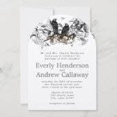 素朴さくらんぼブロッサムラブバードズ結婚ーズ 招待状 (正面)