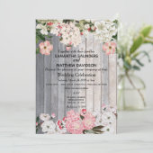 素朴さくらんぼブロッサム結婚式招待状 招待状 (スタンド正面)