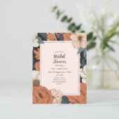 素朴さとエレガンスを兼ね備えた フローラル ブライダルシャワー 招待状 (スタンド正面)