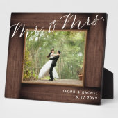 素朴さんMrs Scriptのエレガント写結婚真 フォトプラーク (側面)