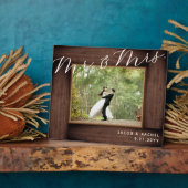 素朴さんMrs Scriptのエレガント写結婚真 フォトプラーク (側面)