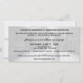 素朴たった今結婚しましたフォト披露宴招待状 (裏面)