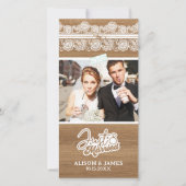 素朴たった今結婚しました結婚発表ありがとう サンキューカード (正面)