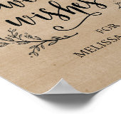 素朴つる植物の結婚ウェルウィッシュの看板ポスター ポスター (角)