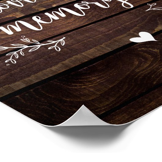 素朴つる植物ファーム木材の愛の記憶で、メモリアル ポスター (角)