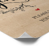 素朴つる植物結婚のバスルーム – gents記号 ポスター (角)