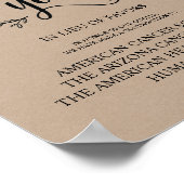 素朴つる植物結婚の寄付又は寄付表 ポスター (角)