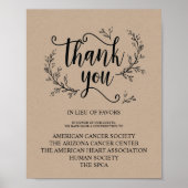 素朴つる植物結婚の寄付又は寄付表 ポスター (正面)